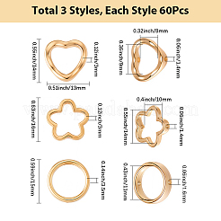 180шт 3 стиля ccb пластиковая рамка для бусин&nbsp;CCB-SP0001-08G