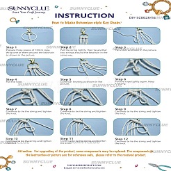 Наборы для изготовления брелоков из хлопка ручной работы в стиле бохо&nbsp;DIY-SC0028-16