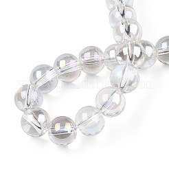 Гальванизируйте прозрачное стекло бисер нитей&nbsp;GLAA-T032-T10mm-AB13