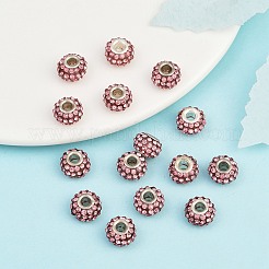 Бусины со стразами из смолы&nbsp;CPDL-H001-10x7mm-9