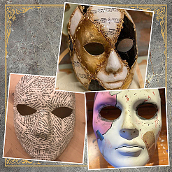 3 шт. пустая человеческая маска&nbsp;AJEW-SP0003-95A