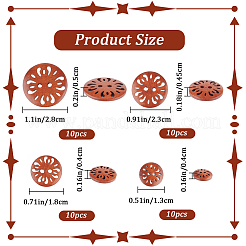 40 шт. 4-х видовая плоская круглая базовая пришивная пуговица с 2 отверстиями&nbsp;FIND-GF0004-85B