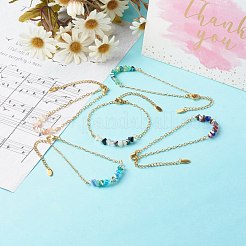 Гальванические браслеты из стеклянных бусин&nbsp;BJEW-JB06574