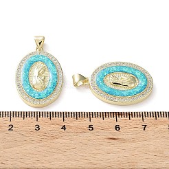 Покрытие стойки латунь микропаве прозрачные подвески из кубического циркония&nbsp;KK-C041-06C-G