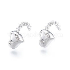 Латунные микропаве прозрачные подвески с фианитом&nbsp;KK-C006-17P