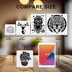 9 шт. 9 стиля Мандала домашнее животное выдалбливают трафареты для рисования&nbsp;DIY-WH0411-533