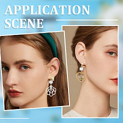 40 шт. фурнитура для сережек-клипс из нержавеющей стали 304&nbsp;STAS-SC0005-84G