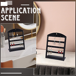 4-уровневые Г-образные акриловые органайзеры для сережек&nbsp;ODIS-WH0099-65C