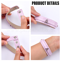 10шт 10 цвета застежка-молния браслет из искусственной кожи&nbsp;BJEW-CL0001-27