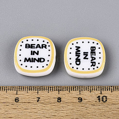 Печатные непрозрачные бусины из смолы&nbsp;RESI-N043-10A