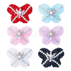 6 шт. 6-х цветные непрозрачные акриловые блестящие стразы&nbsp;SACR-TA0001-51