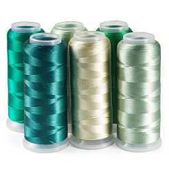 6 рулон велюровых ниток для вязания крючком 6 цветов&nbsp;AJEW-TA0002-76