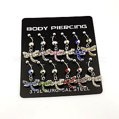 Смешанные кольца для пупка из хирургической нержавеющей стали 316l AJEW-P003-M