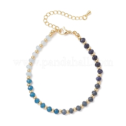 Браслеты-рондели из латуни и окрашенного натурального малазийского нефрита для женщин&nbsp;BJEW-JB13323-03