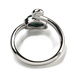 Регулируемые кольца из натурального малахита&nbsp;RJEW-K269-08P-08