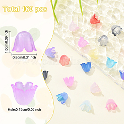 160шт 8 цвета акриловые колпачки для бусин&nbsp;SACR-YW0001-78