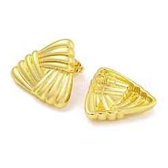 Серьги-гвоздики из латуни с треугольным покрытием&nbsp;EJEW-I313-01G