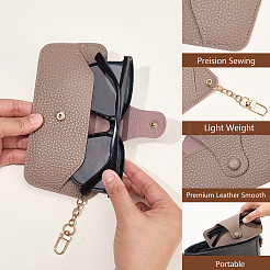 1шт прямоугольный футляр для очков из искусственной кожи&nbsp;AJEW-CN0005-50C