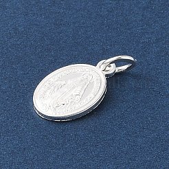 999 серебряный овал с подвесками в виде религиозной медали с кольцами&nbsp;STER-C006-01S