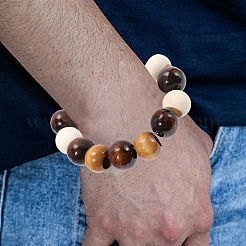 80 шт. 4-х цветные бусины из натурального дерева&nbsp;WOOD-PA0001-24