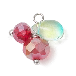 7шт 7 цвета подвески из гальванического стекла&nbsp;PALLOY-TA00299