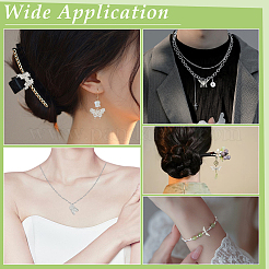 80 шт. 8 стиля наборы для самостоятельного изготовления украшений в виде бабочек&nbsp;FIND-WR0012-21