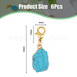 Украшение подвески самородками из драгоценных камней&nbsp;HJEW-AB00505