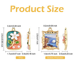 10шт 10 стиля подвески из сплава с эмалью&nbsp;ENAM-FS0003-27