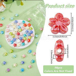 3 прядь фарфоровых бусин ручной работы&nbsp;PORC-DC0001-07