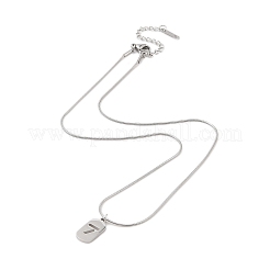 Не тускнеющая нержавеющая сталь 304 овальная с полым 7 подвеской ожерелье&nbsp;NJEW-N055-04P