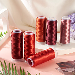 6 рулон велюровой пряжи 6 цветов&nbsp;AJEW-TA0002-70A