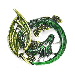 Значки из сплава пеликозавров с эмалью для рюкзака и одежды&nbsp;JEWB-G044-02AS-01