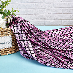 Блестящая голограмма спандекс русалка ткань с принтом рыбьей чешуи&nbsp;AJEW-WH0001-44