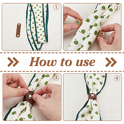 Зажимы для шарфа из искусственной кожи&nbsp;FIND-WH0199-340