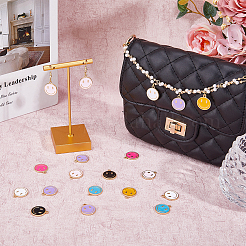 70шт 7 цвета сплава эмалевые подвески&nbsp;ENAM-FH0001-73