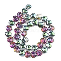 Гальванизированная нить из прозрачных стеклянных бусин&nbsp;EGLA-A045-01-HP03