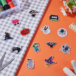 13 шт. полиэстеровая компьютерная вышивка на ткани для Хэллоуина&nbsp;PATC-WH0002-103