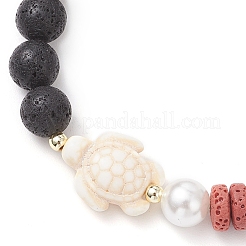 Браслеты из натуральной лавы&nbsp;BJEW-JB12154