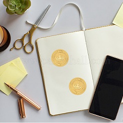 Пластиковые самоклеящиеся наклейки с тиснением из золотой фольги&nbsp;DIY-WH0575-053