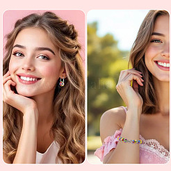 100 шт. 5-цветные европейские бусины из смолы в богемном стиле&nbsp;RESI-TA0004-83