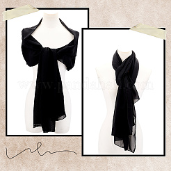 Однотонная шифоновая шаль&nbsp;AJEW-WH20067-021C