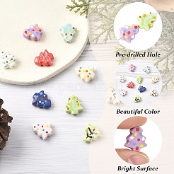 10шт 10 цвета фарфоровые бусины ручной работы&nbsp;PORC-YW0001-46