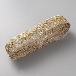 Этническая вышитая полиэстеровая лента с пайетками&nbsp;OCOR-WH0070-136D