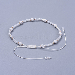 Регулируемые нейлоновые нити плетеные браслеты из бисера&nbsp;BJEW-JB04376-01