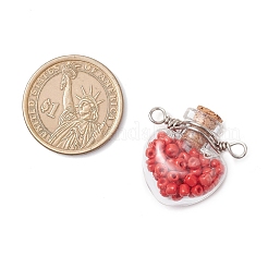 7 шт. двухцветная стеклянная бутылка с круглыми бусинами внутри&nbsp;PALLOY-JF04511-01