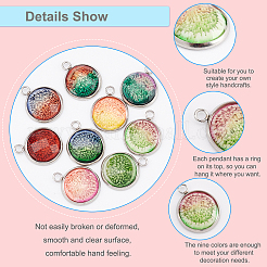 36 шт. подвески из смолы с двухцветной печатью&nbsp;FIND-DC0001-22