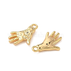 Латунные микропаве прозрачные кубические циркониевые подвески&nbsp;KK-B160-28G