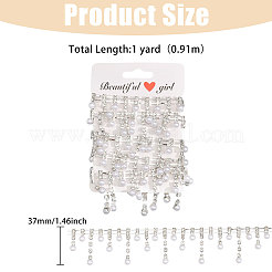 Круглые хрустальные стеклянные стразы чашки цепочки&nbsp;DIY-GL0005-74