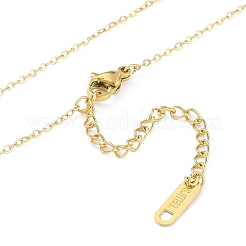 Ионное покрытие (ip) 304 нержавеющая сталь кристалл горный хрусталь прямоугольные подвески ожерелья для женщин&nbsp;NJEW-K276-19G