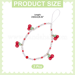 3 шт. ремни для мобильного телефона из акрила и АБС&nbsp;AJEW-HY0003-07